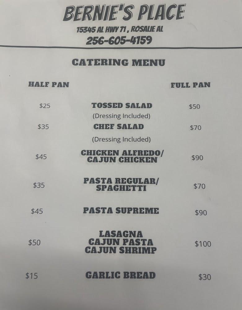 Bernie's Place Menu image 3