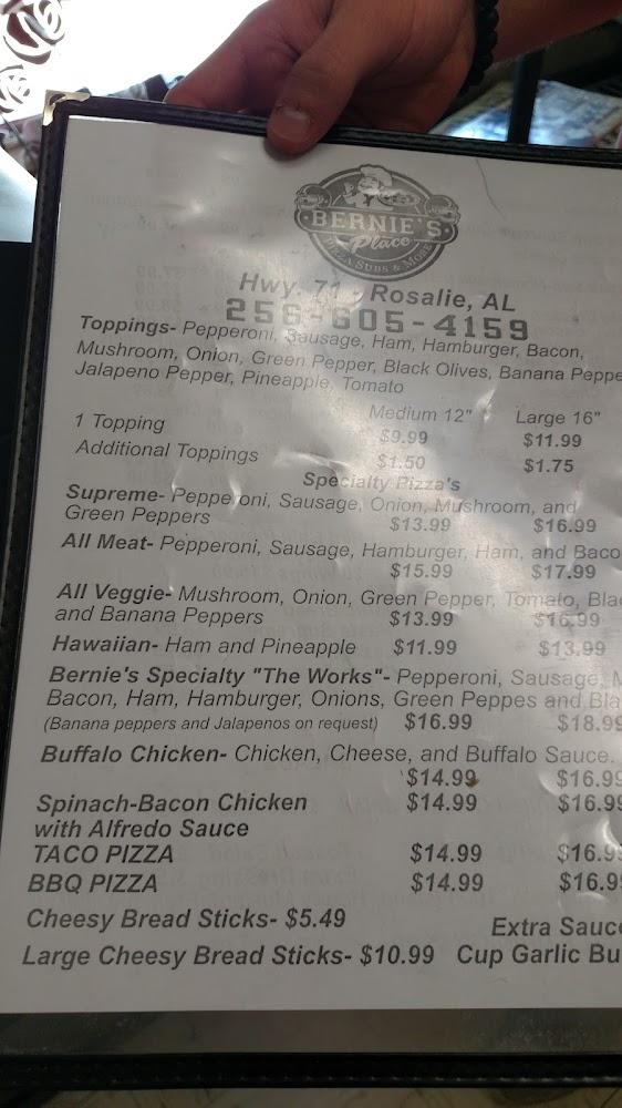 Bernie's Place Menu image 4